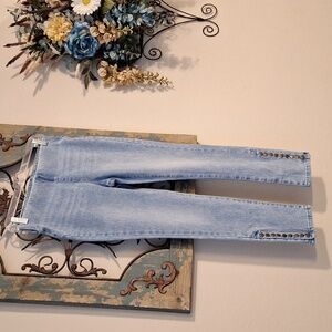 SOFT SURROUNDINGS Pull On Cropped Snap Ankle Jeans. Size PXS